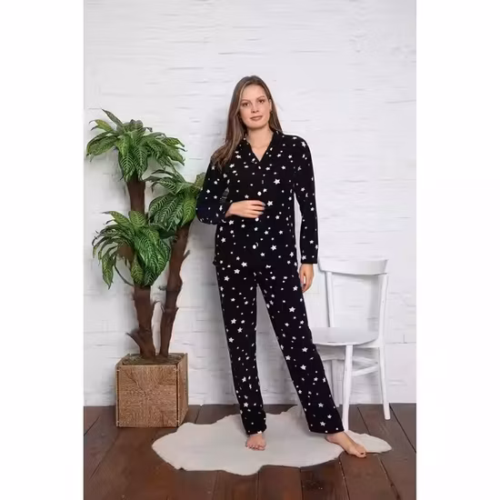 Pigiama da uomo caldo di vendita di design personalizzato Pigiama invernale da uomo a maniche lunghe girocollo in cartone animato per pigiama da notte in pile di corallo da uomo in cotone di seta