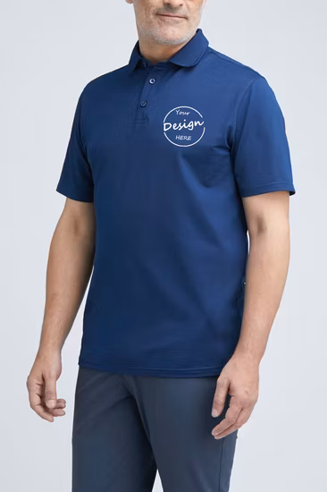 Polo in poliestere ad asciugatura rapida T-shirt polo da golf da uomo sportiva da palestra sportiva casual ricamata all'ingrosso a maniche corte tinta unita