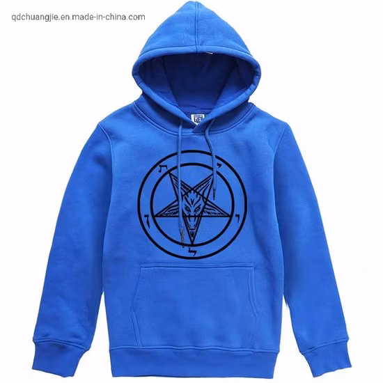 Felpa con cappuccio casual da uomo maschio con stampa grafica con coulisse e tasca a marsupio